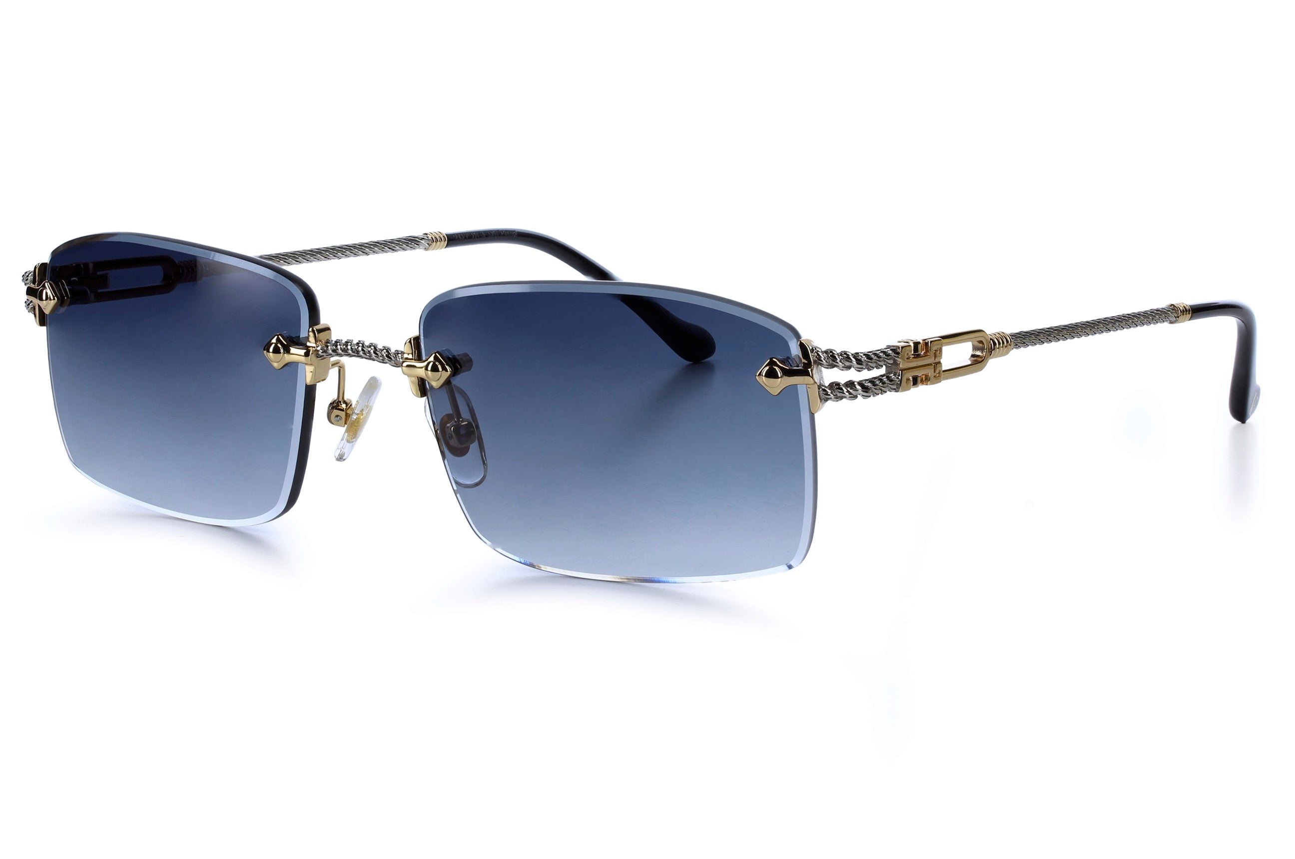 Yellow Gold and White Gold - Black Lenses