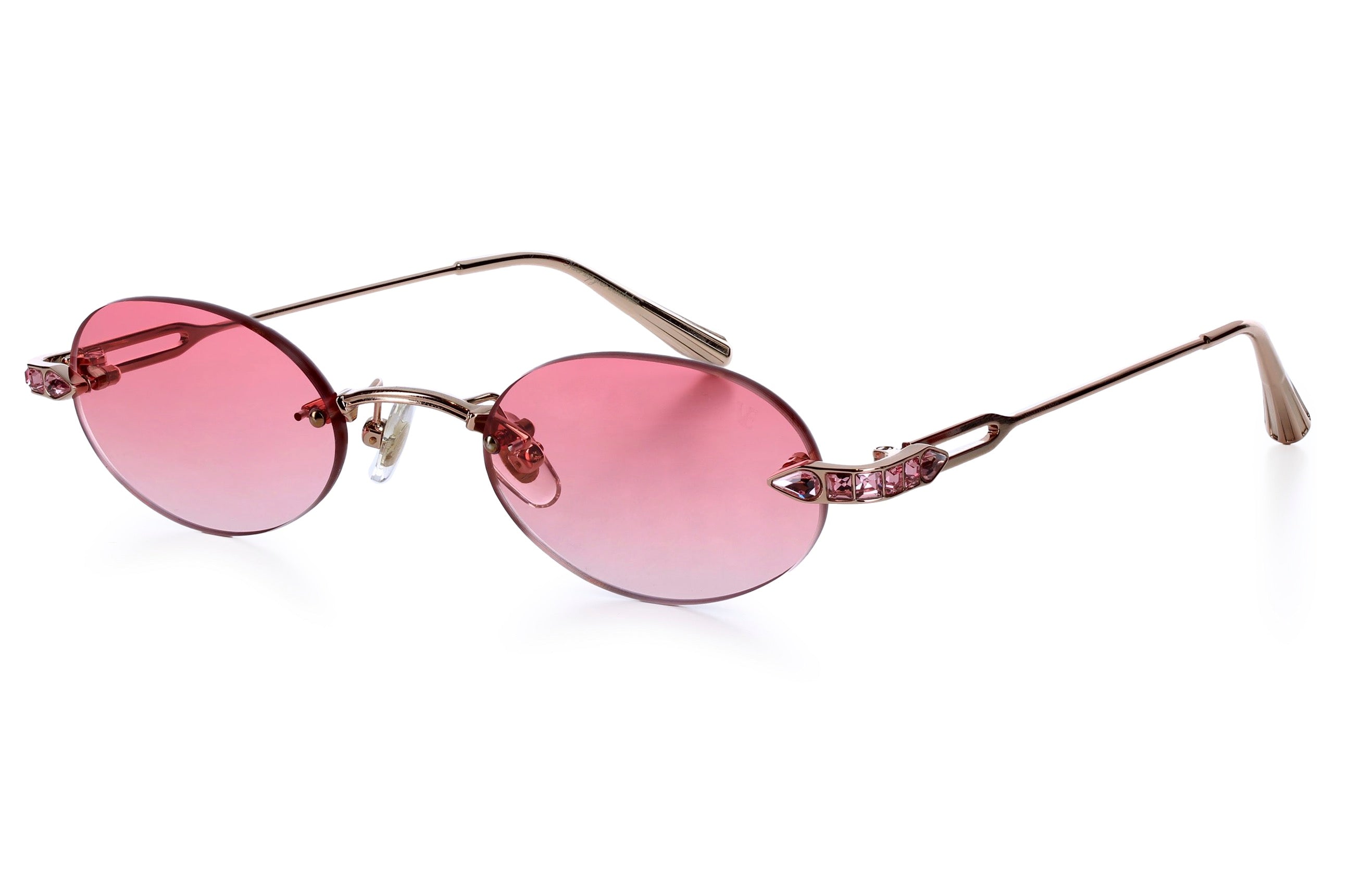 Rose Gold - Rose Crystal - Pink lenses