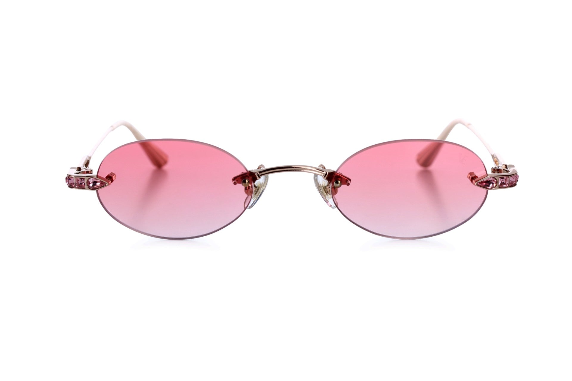 Rose Gold - Rose Crystal - Pink lenses