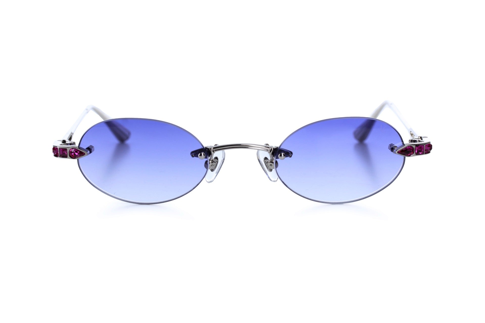 White Gold - Fuchsia Crystal - Purple lenses