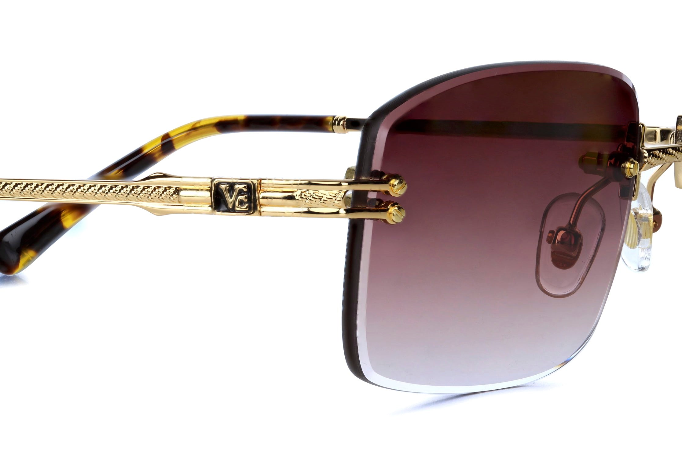 Yellow Gold Brown Lenses