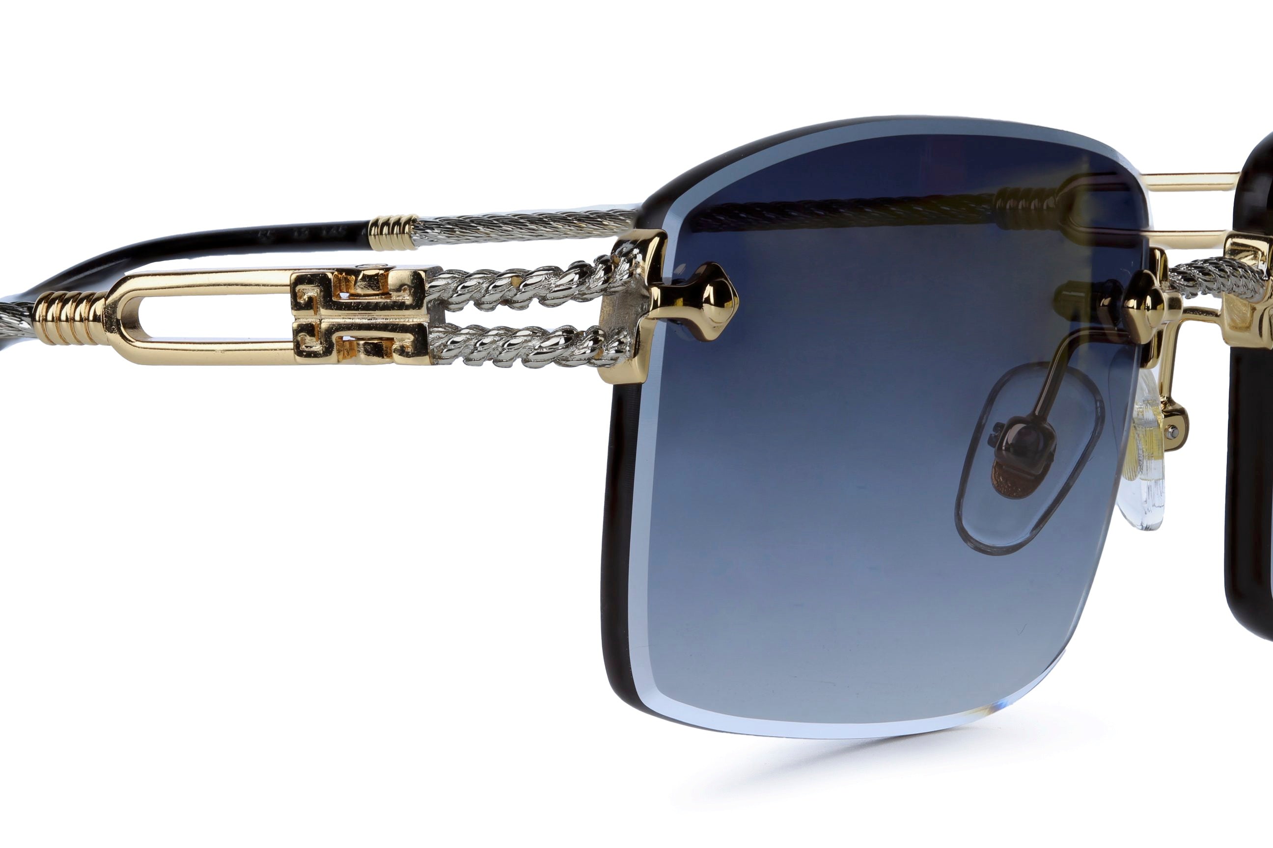 Yellow Gold and White Gold - Black Lenses