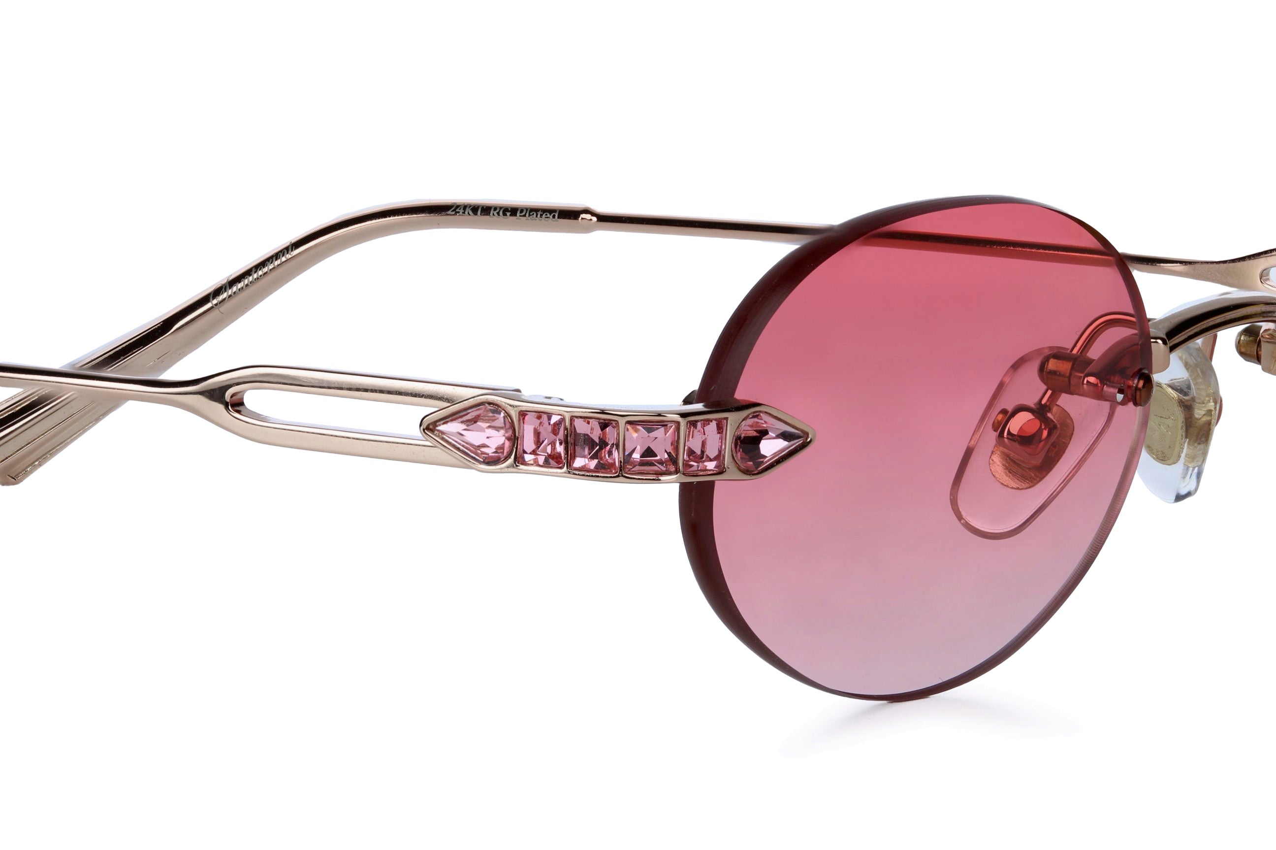 Rose Gold - Rose Crystal - Pink lenses