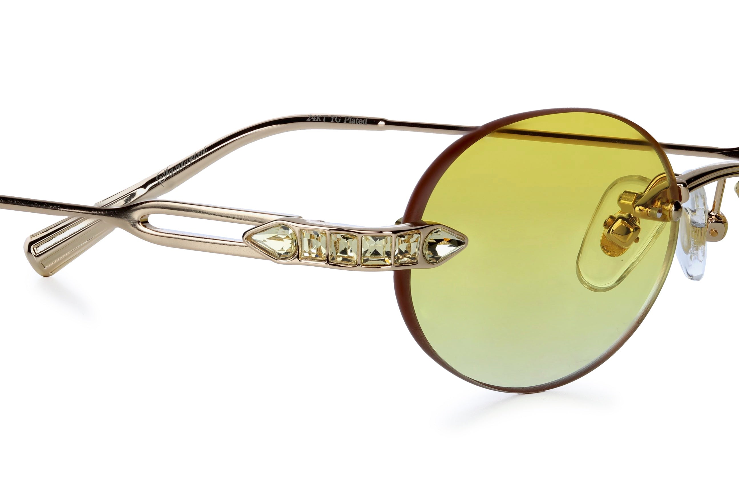 Yellow Gold - Citrine Crystal - Yellow lenses