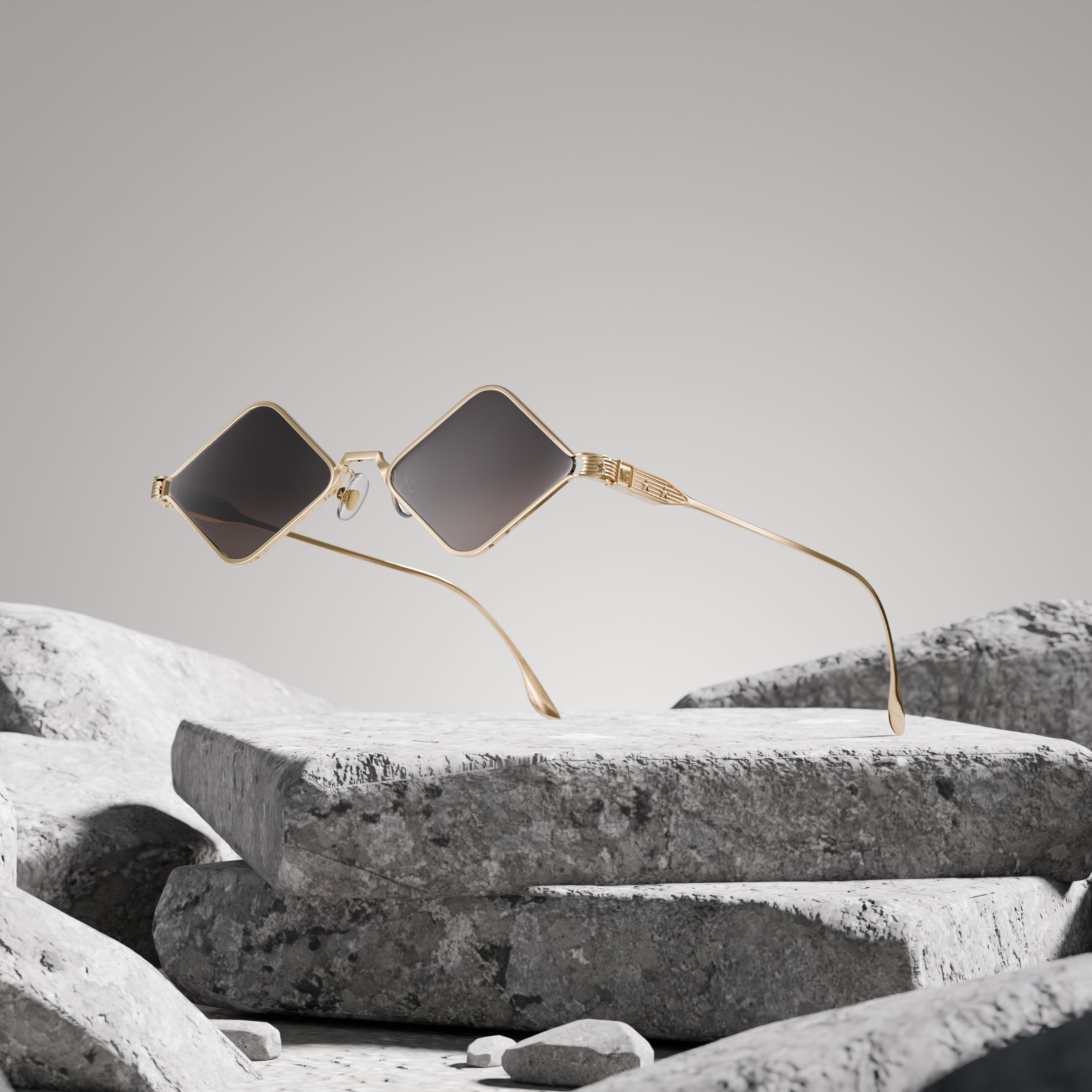 YELLOW GOLD - GRADIENT BROWN LENSES