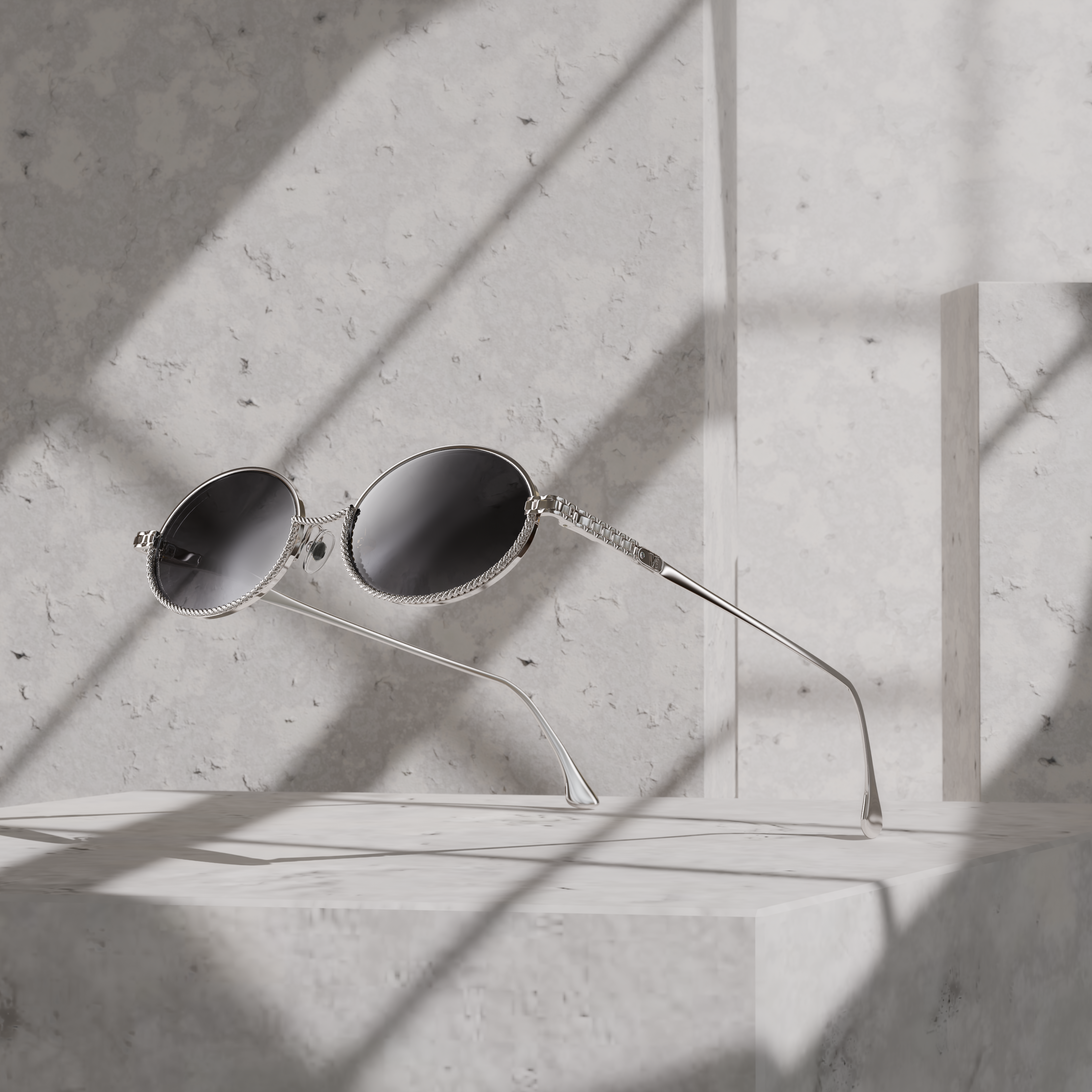 WHITE GOLD - GRADIENT BLACK LENSES