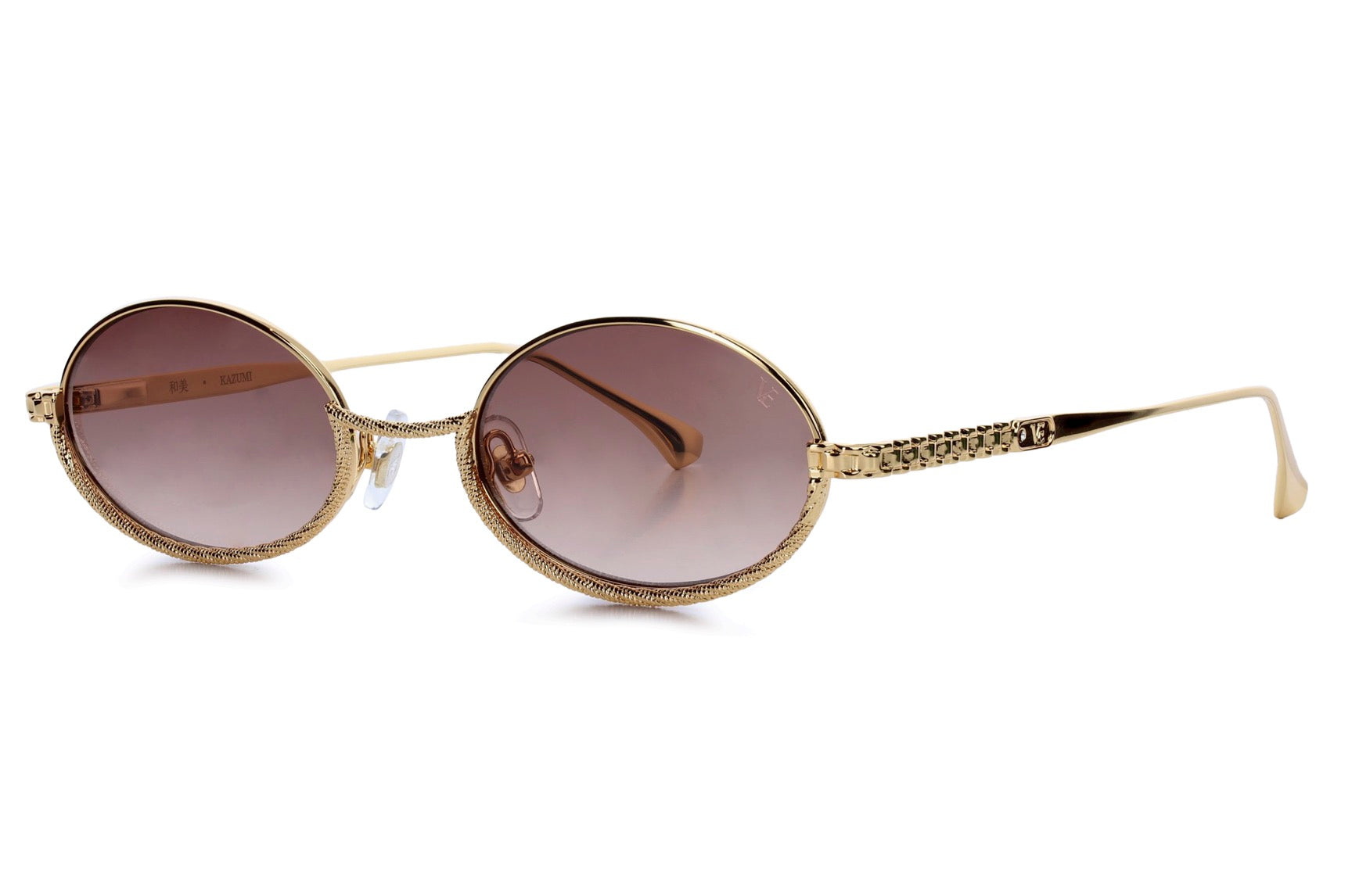 YELLOW GOLD - GRADIENT BROWN LENSES