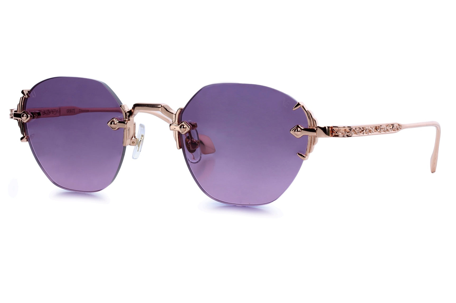 ROSE GOLD - GRADIENT PURPLE LENS