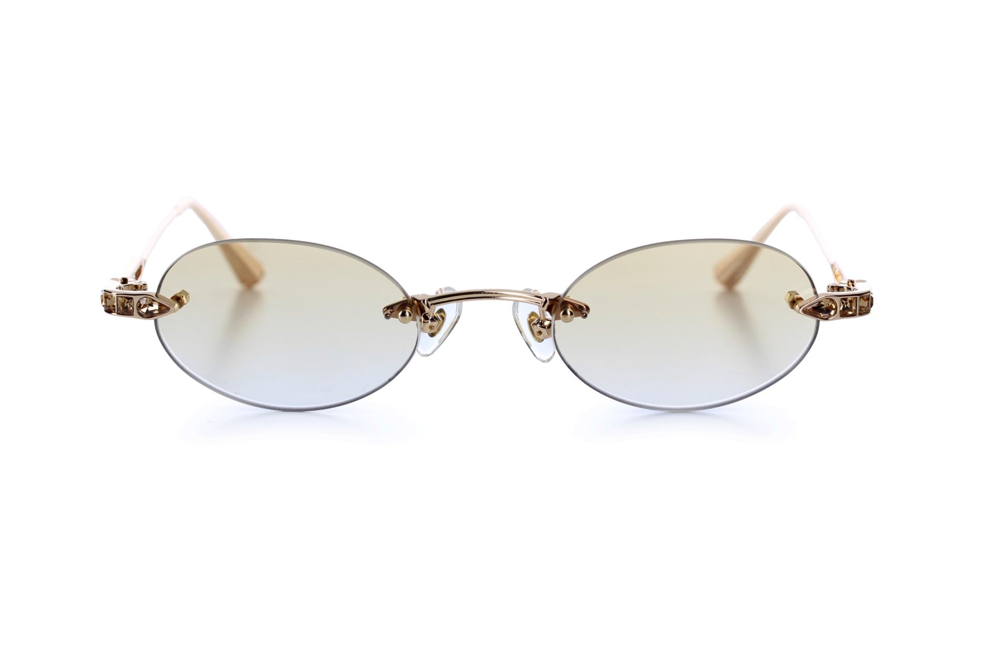 Yellow Gold - Topaz Crystal - Light Brown lenses
