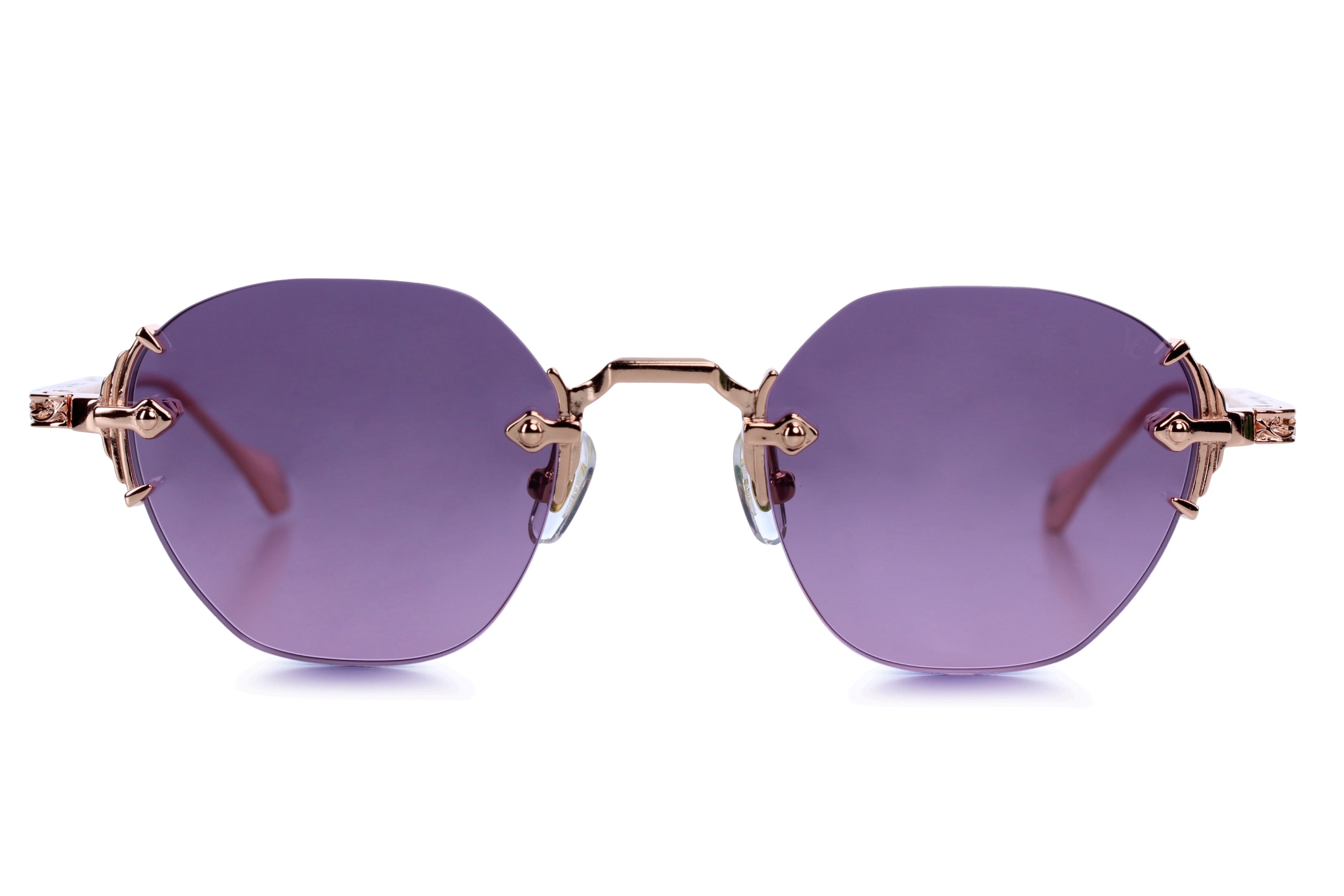 ROSE GOLD - GRADIENT PURPLE LENS