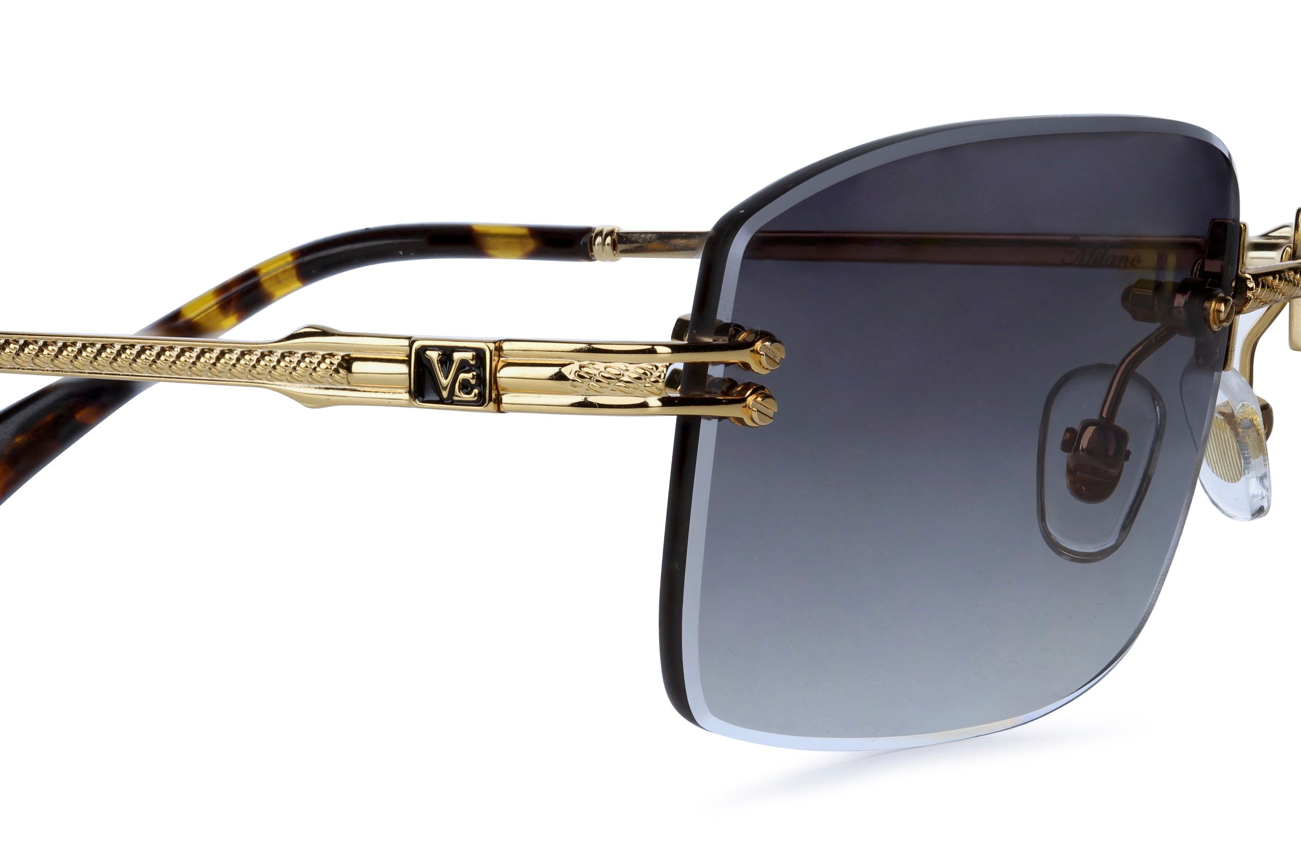 Yellow Gold Black Lenses