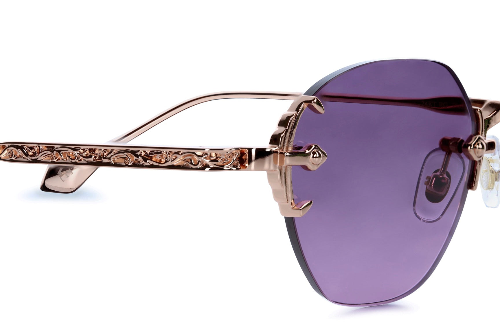 ROSE GOLD - GRADIENT PURPLE LENS