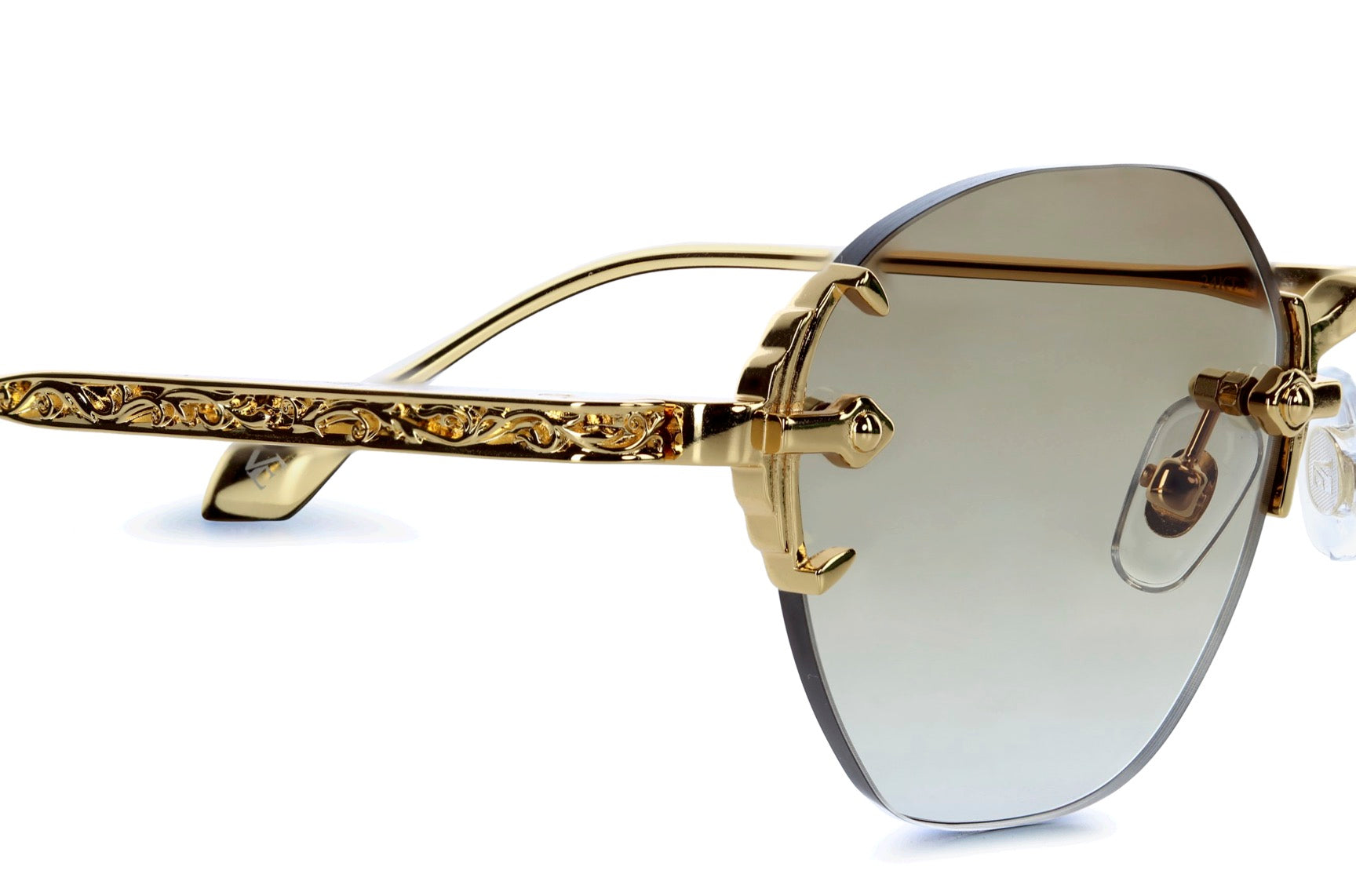 YELLOW GOLD - GRADIENT BROWN LENS