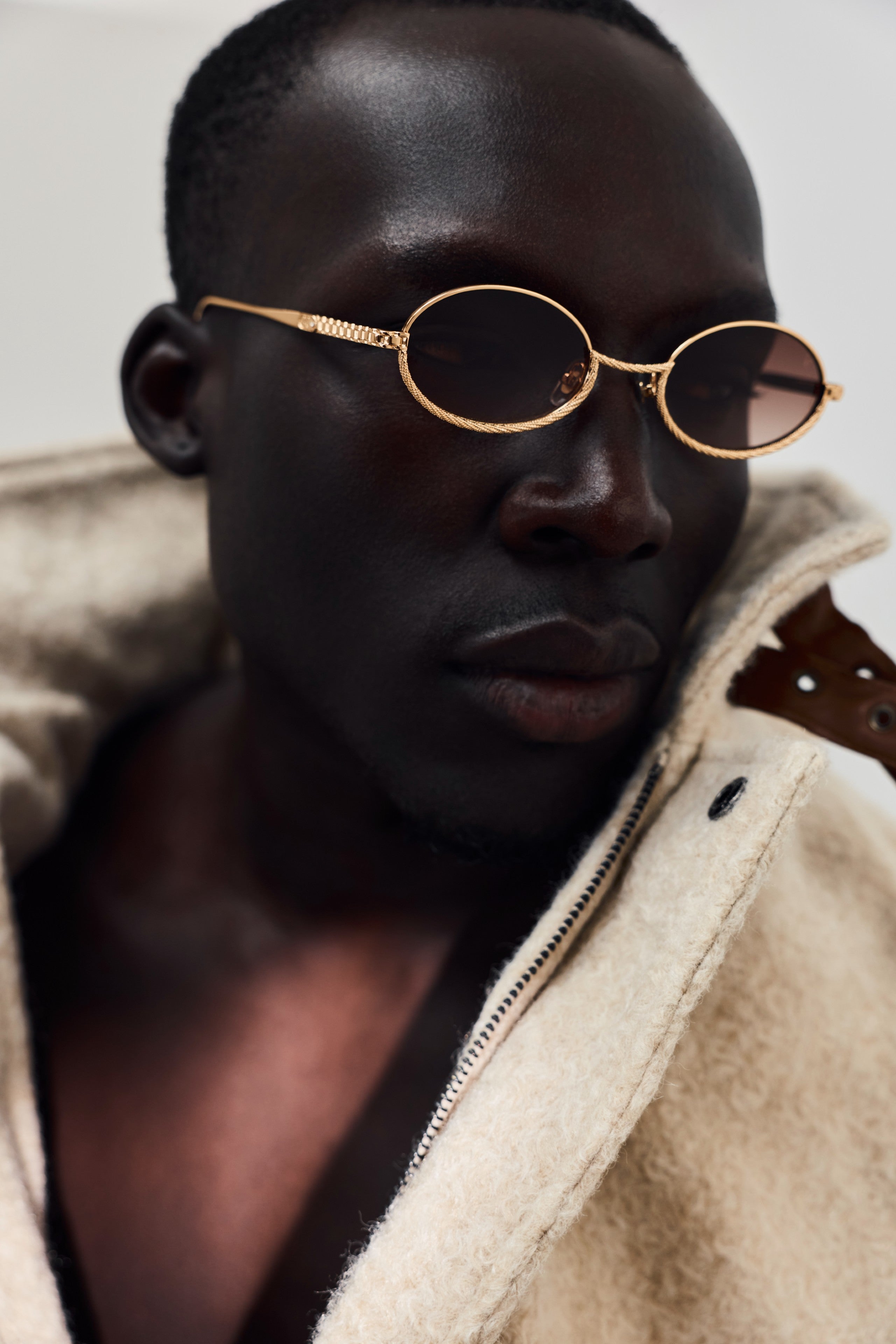 YELLOW GOLD - GRADIENT BROWN LENSES